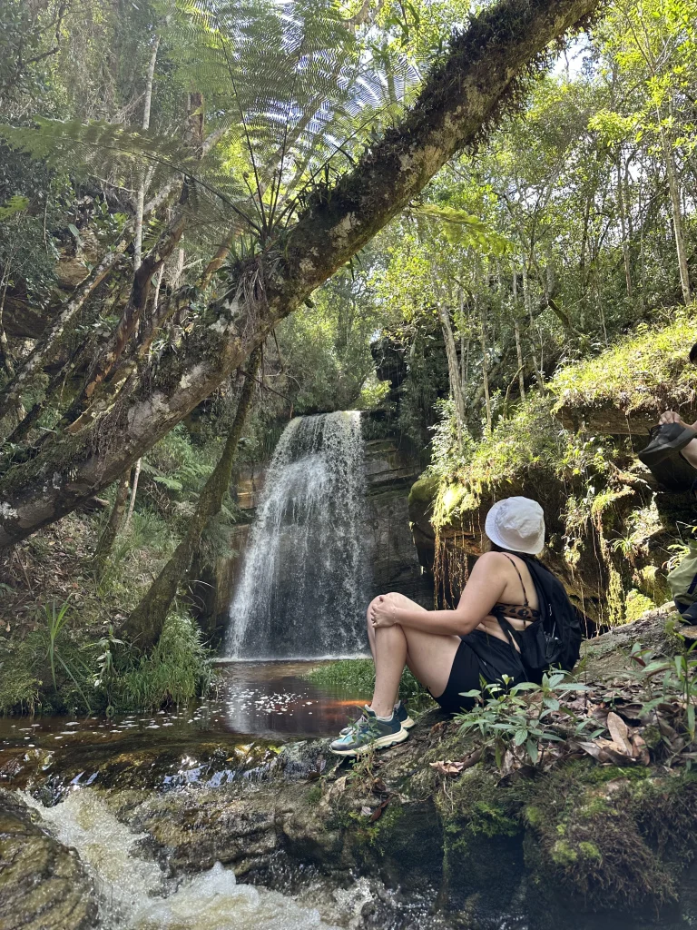 Banhos revigorantes de cachoeira